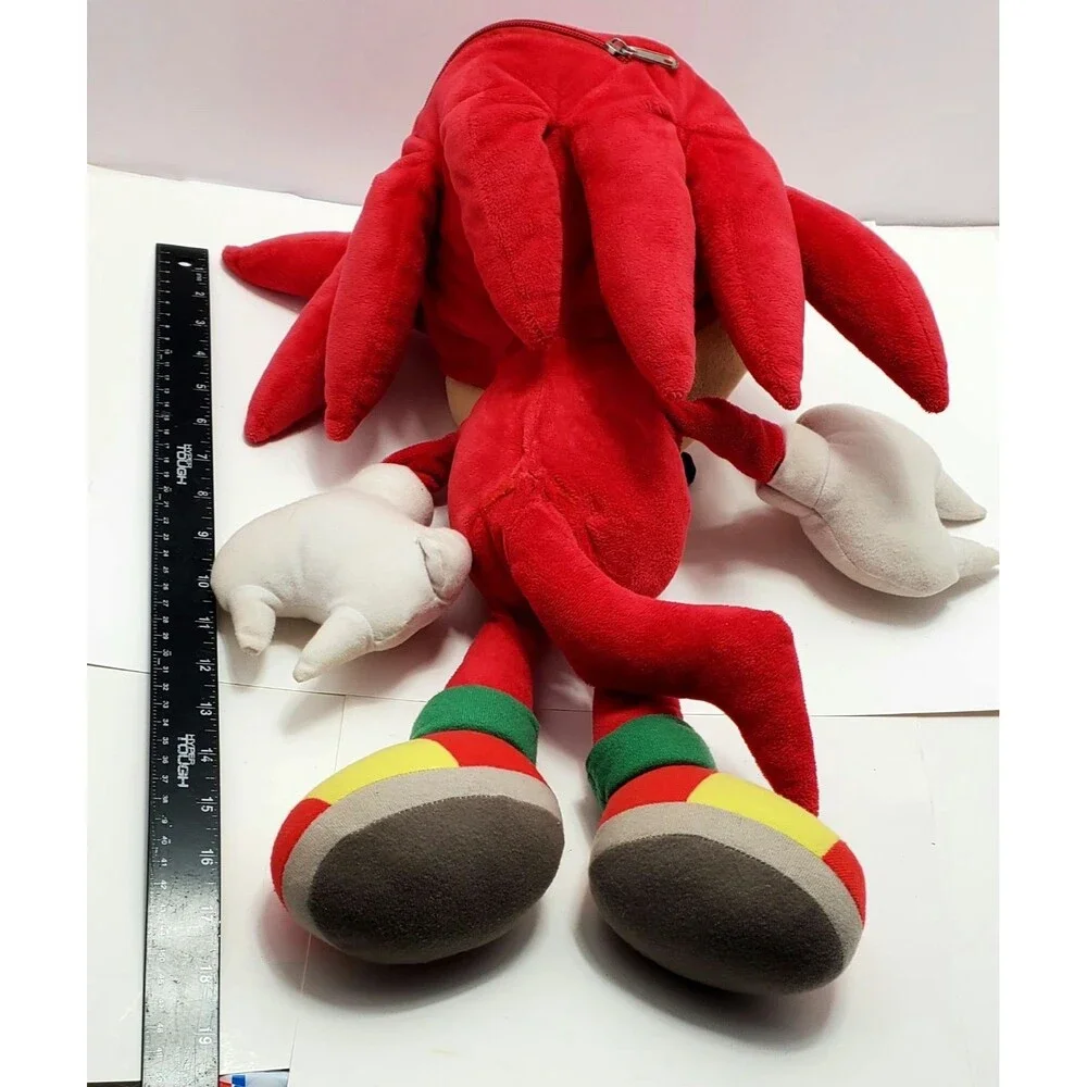 Knuckles Sonic Plush Backpack Lot 20 Inch Stuffed Figure Bags Damaged Straps
